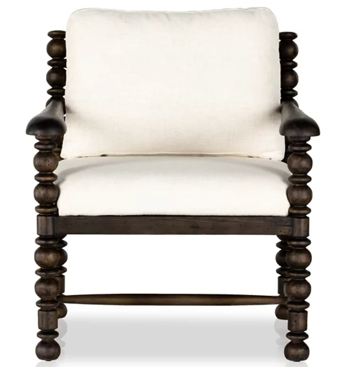 Four Hands boho linen chair w/ pine eucalyptus frame♟️