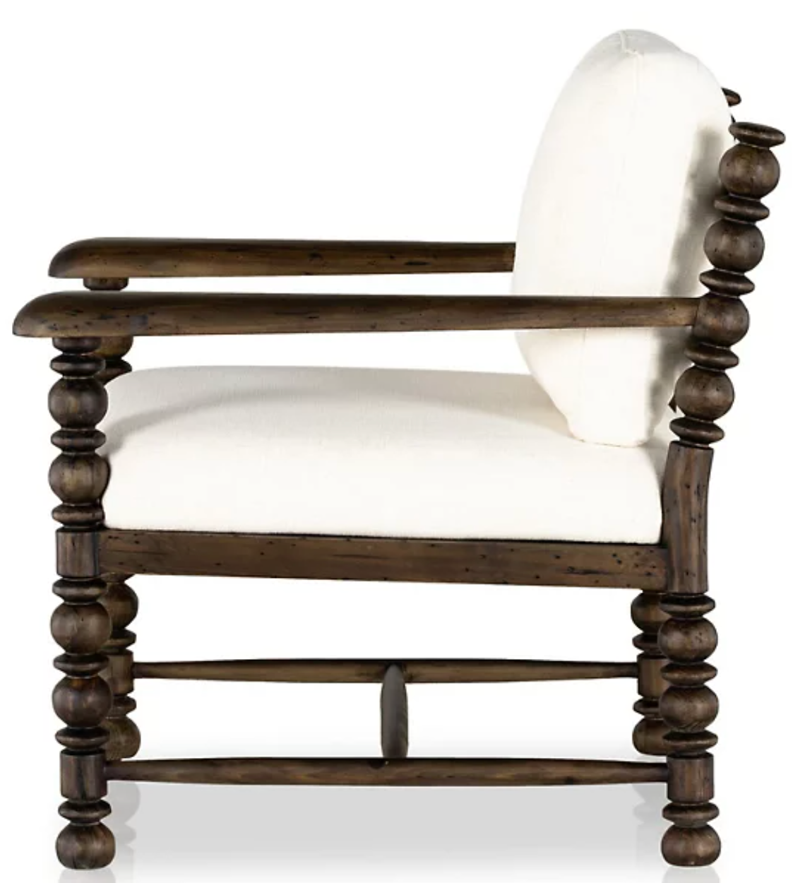 Four Hands boho linen chair w/ pine eucalyptus frame♟️