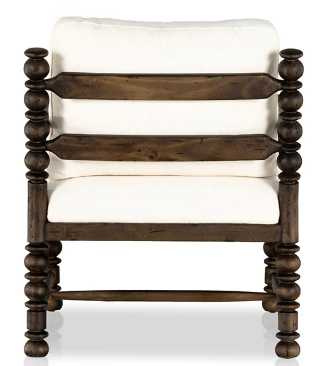 Four Hands boho linen chair w/ pine eucalyptus frame♟️