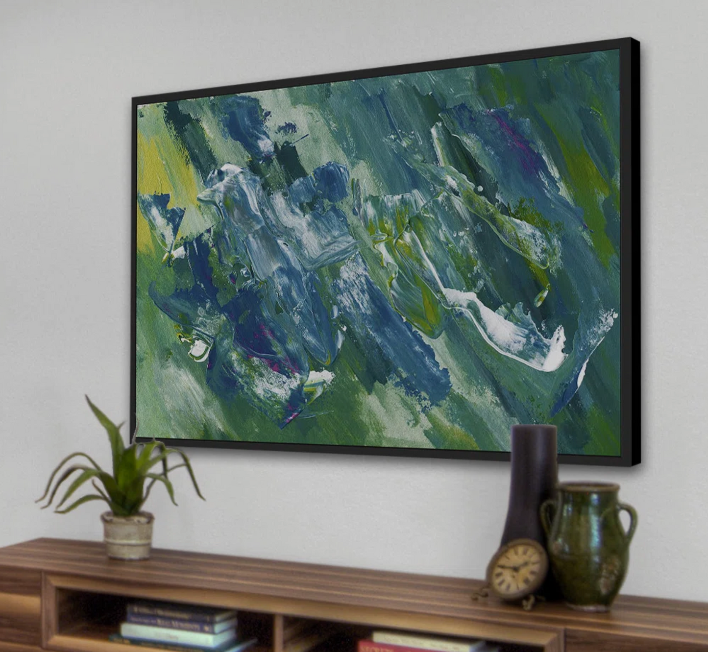 16x24 blue & green abstract canvas🐠