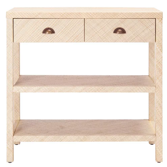 Light natural & wood console table w/ drawers 🪴