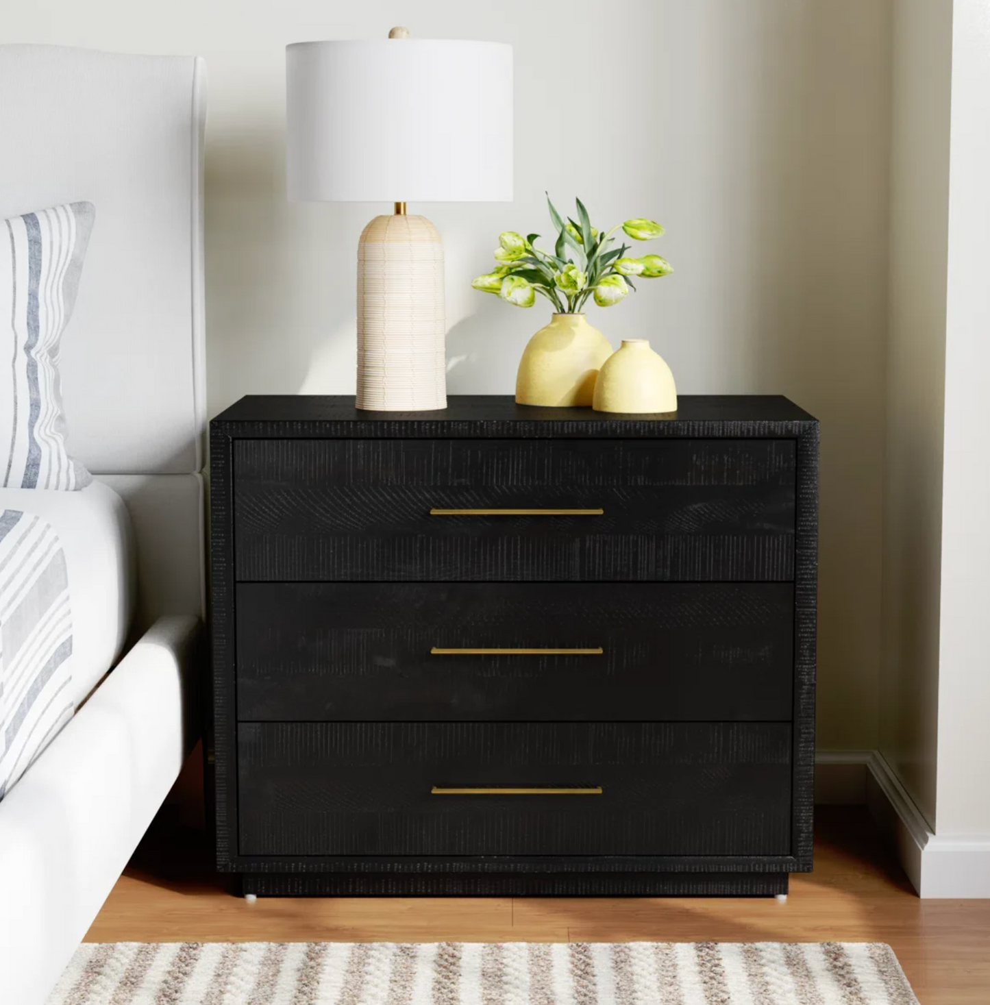 Four Hands burnished black nightstand 🖤