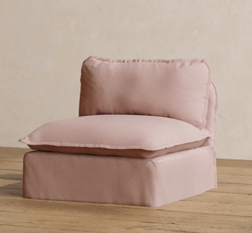Modular washable armless pink chair🌷