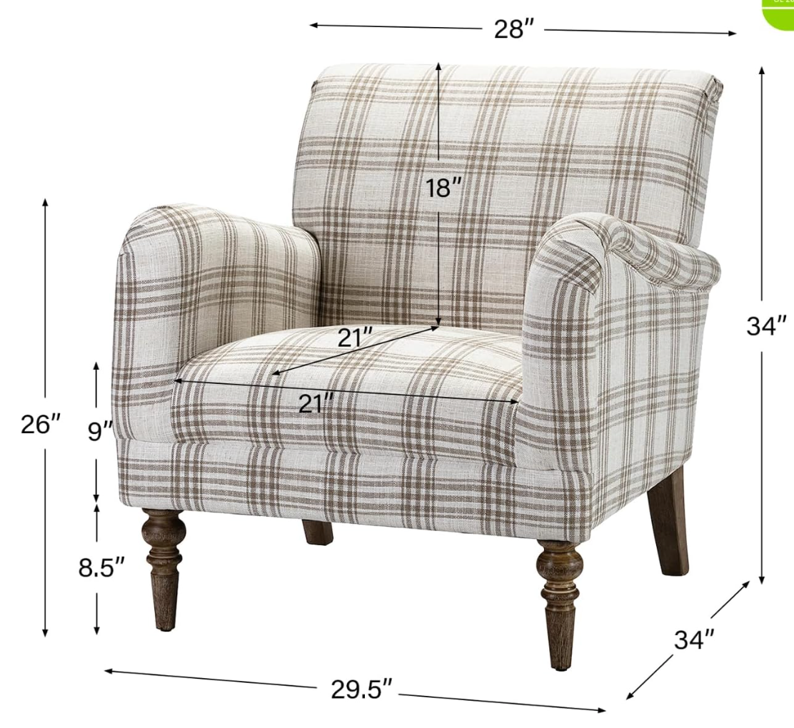 Contemporary modern plaid armchair 🧺