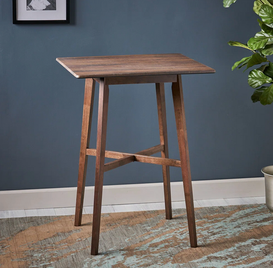 Modern barheight table w/ rubberwood legs & laminate top🍻