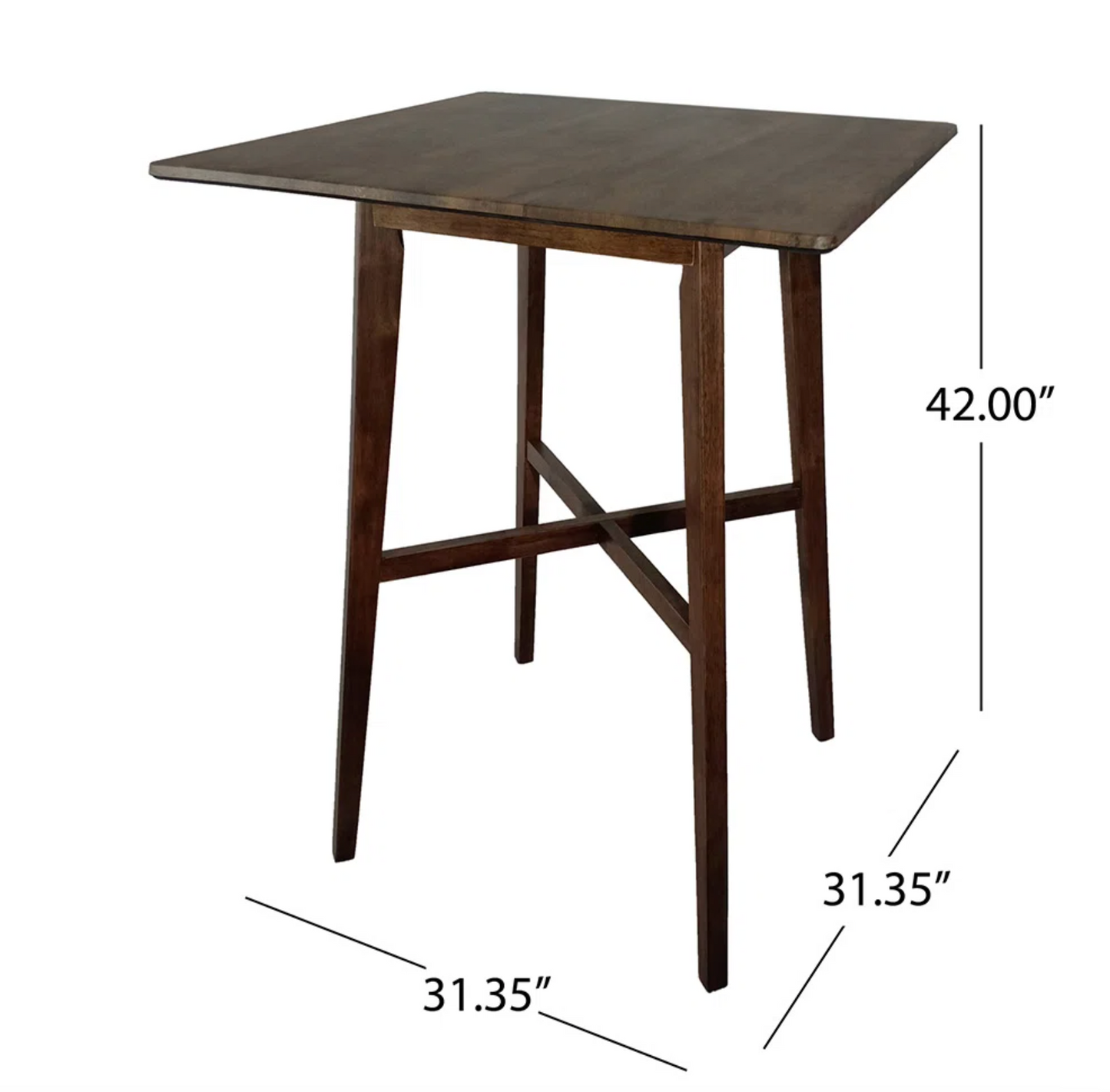 Modern barheight table w/ rubberwood legs & laminate top🍻