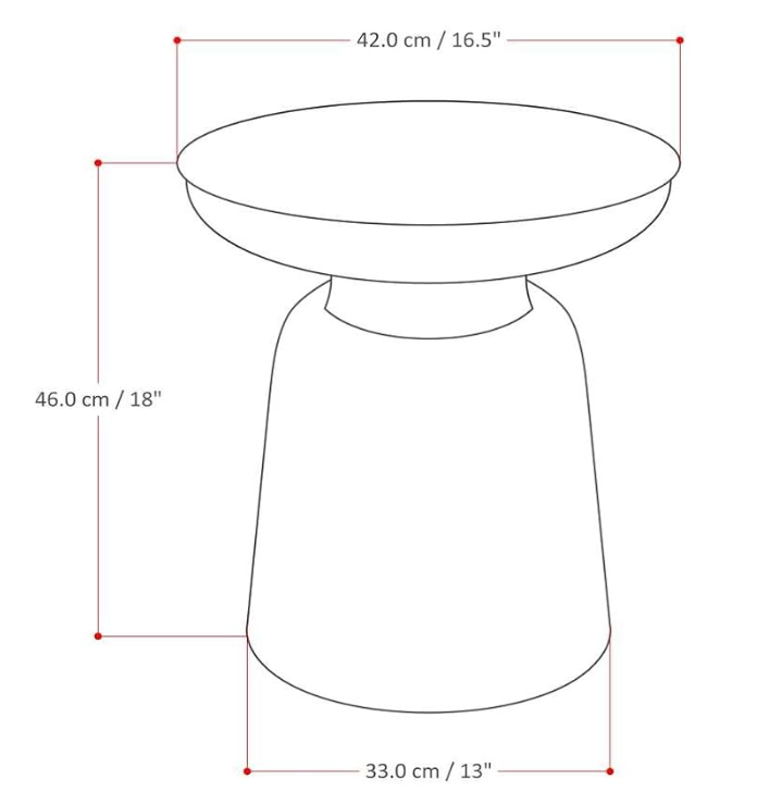 Modern industrial iron drum metal accent table⚓