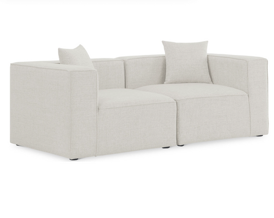 Linen modular 2-seat sofa 🦢