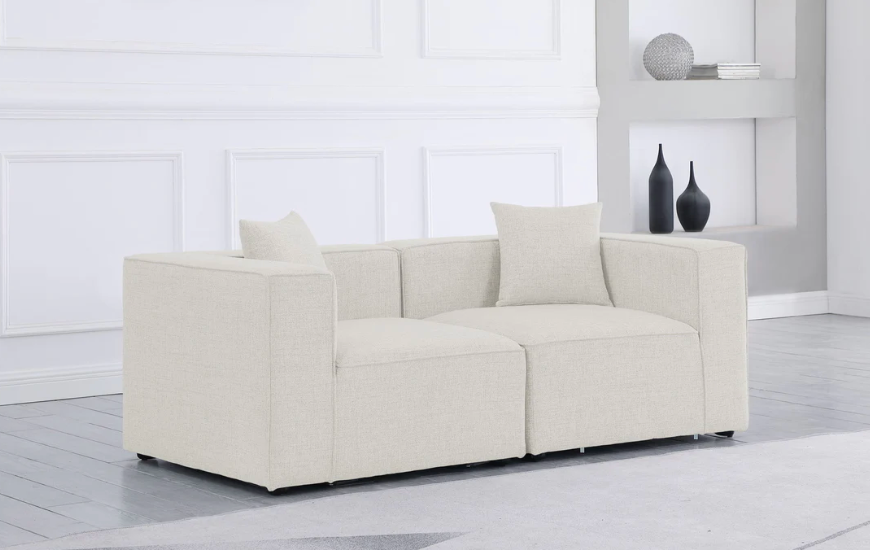 Linen modular 2-seat sofa 🦢