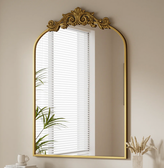 24x38 vintage metal arch wall mirror⚜️