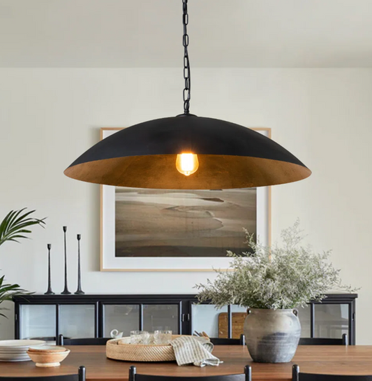 Black 1 - Light wide dome pendant 💫