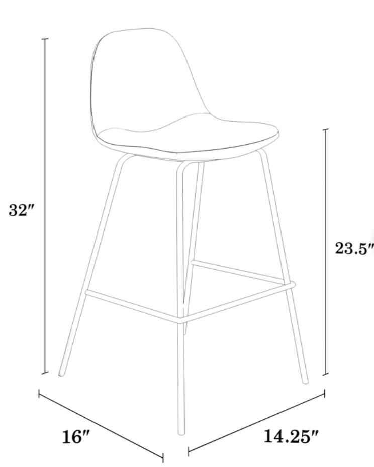 2 vegan leather counterheight barstools🍷