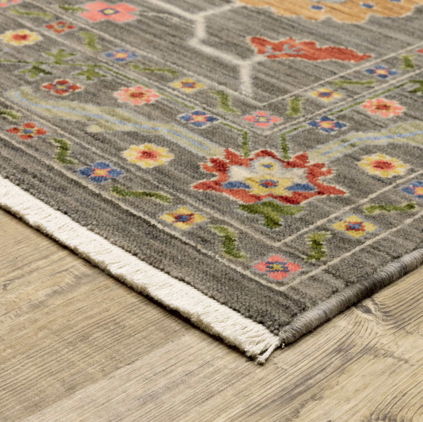 2x6 grey & multi-colored oriental rug🌼