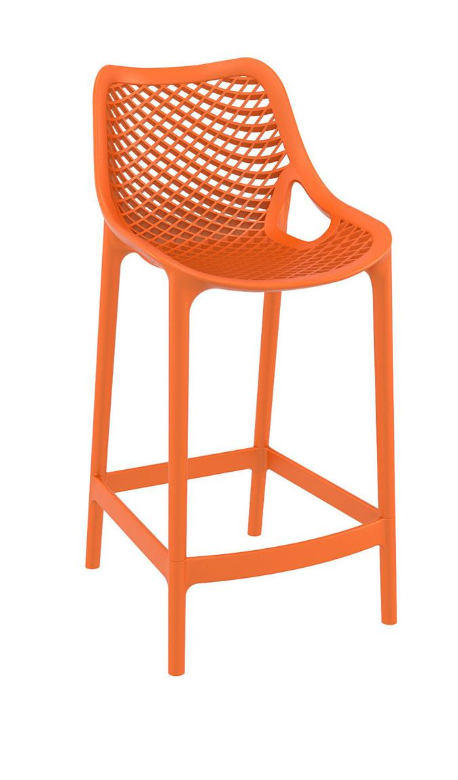 2 orange barheight barstools☀️