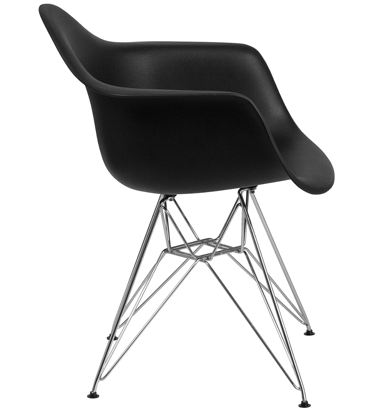 2 modern black & chrome dining chairs♟️