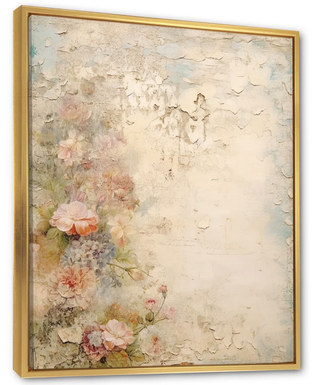 Pink rustic bouquet framed canvas 💐