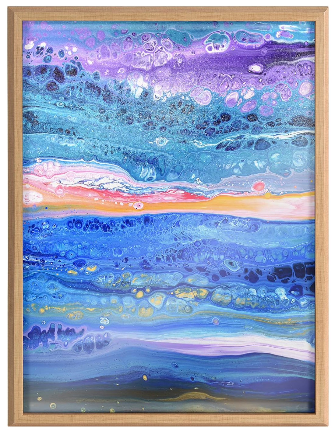 18x24 abstract tropical tides landscape glass canvas t🌊