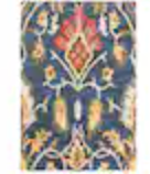 French country wool navy blossom 2x3 rug 🌼