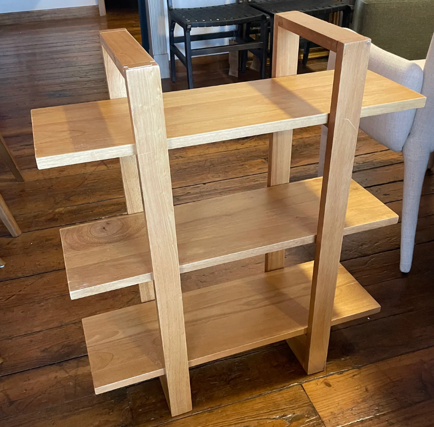 Floating wall 3-tier wood Nathan James bookshelves 🌼