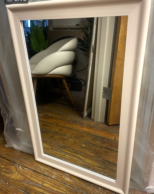 24x36 off-white wood mirror 🕊️