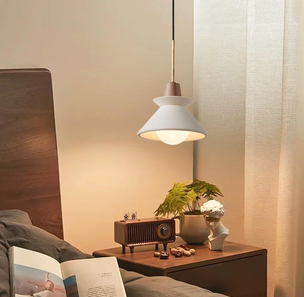 Nordic concrete white cement pendant light 💡