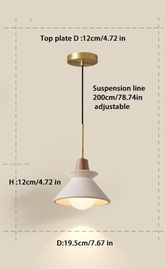 Nordic concrete white cement pendant light 💡