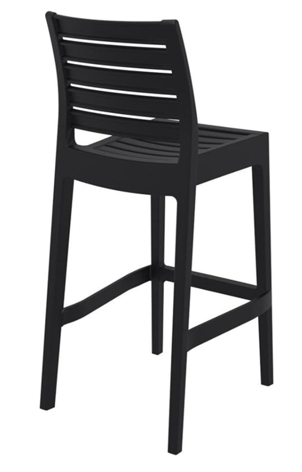 4 indoor/outdoor stackable black barheight barstools 🖤