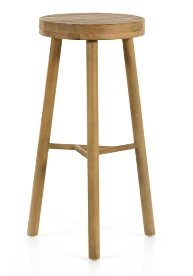 Four Hands solid natural wood counterheight barstool 🍷