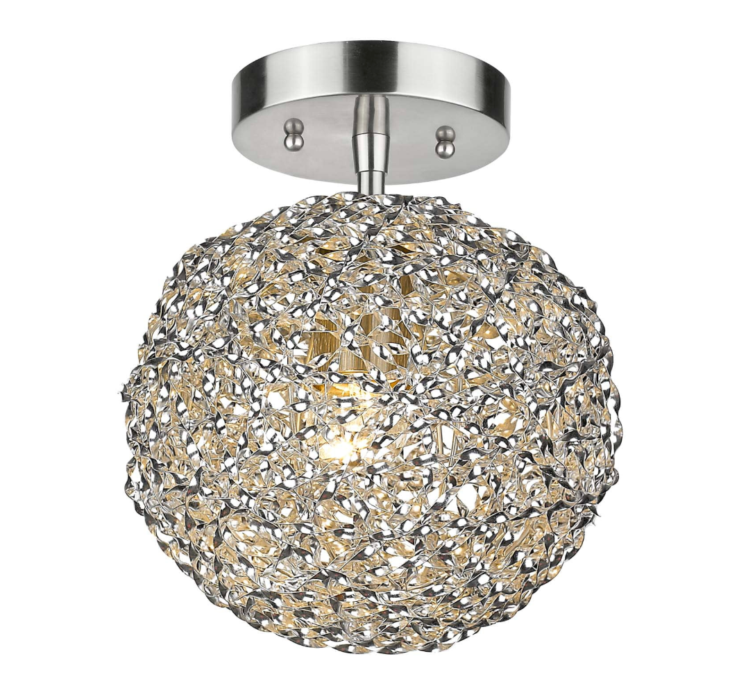 7.5" wide one light wall flush mount 🩶