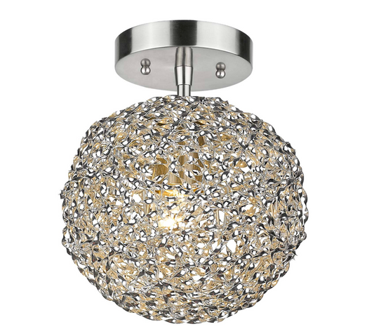 7.5" wide one light wall flush mount 🩶