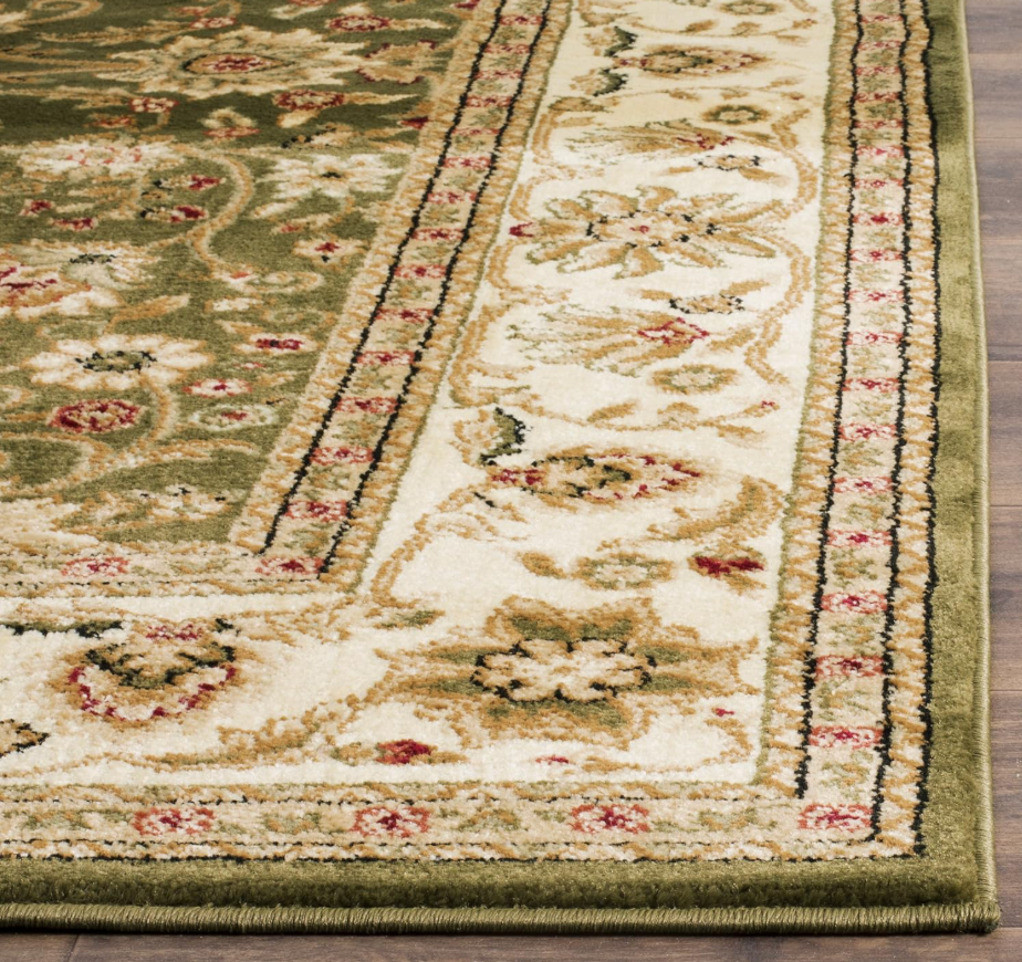 5x8 sage & ivory traditional oriental wool rug ⛰️