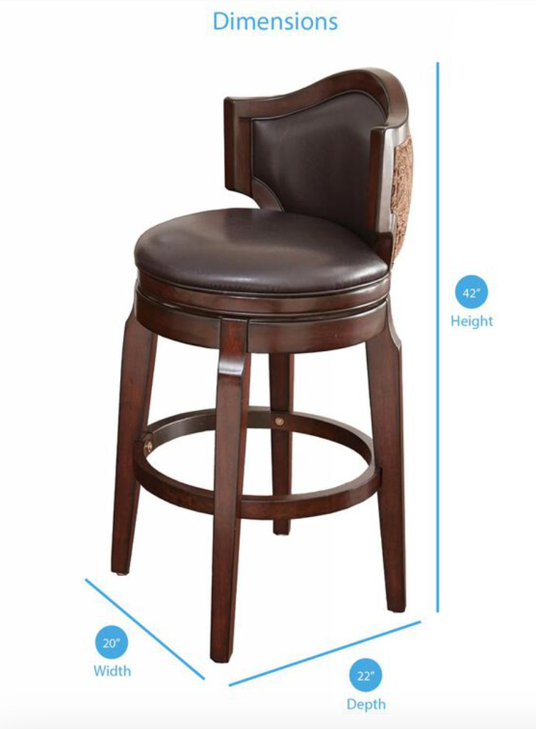 2 upholstered gold & red paisley barheight barstools w/ black vegan leather cushions 🍷