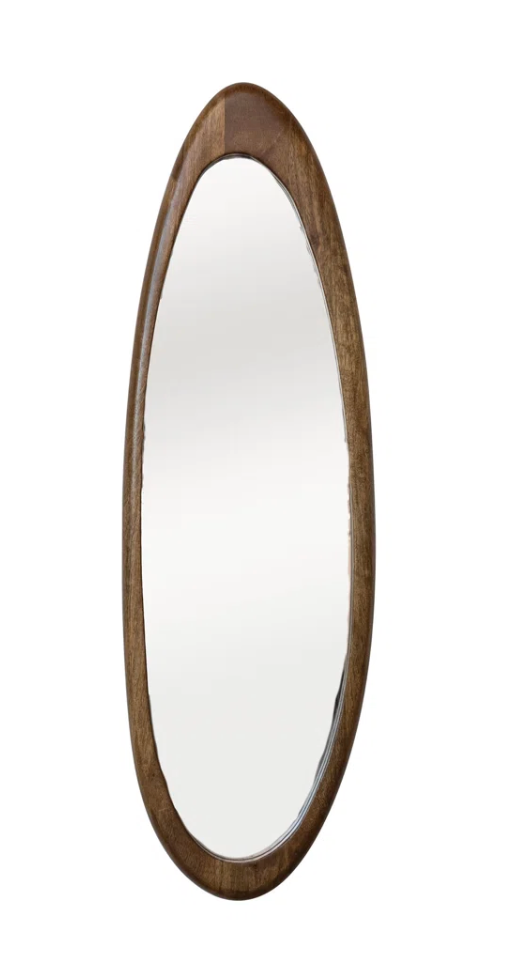 4ft solid wood oval mirror 🤎