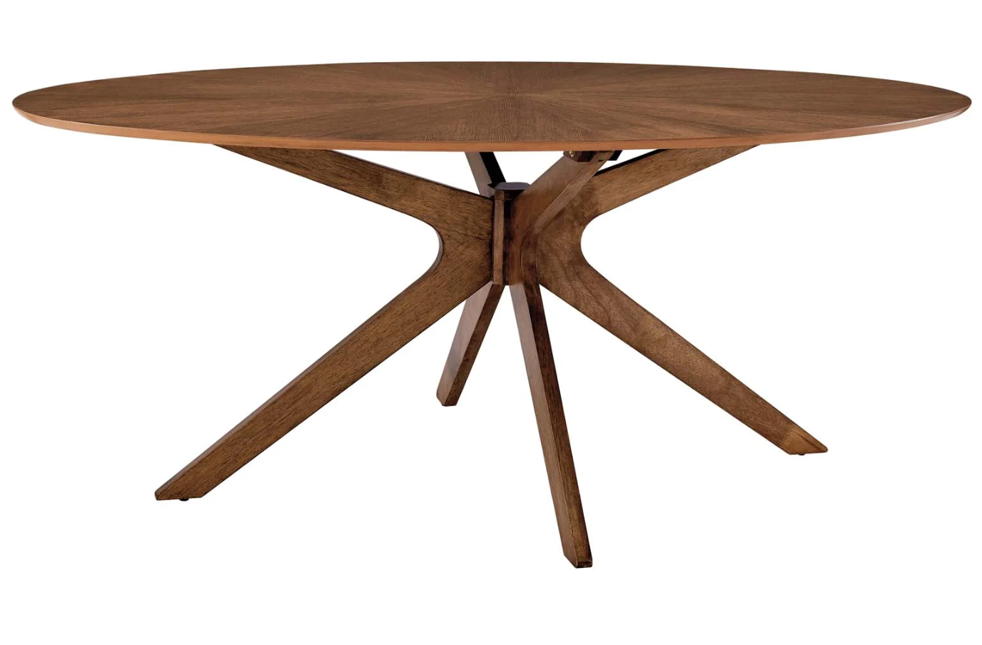 Modway 71" oval wood dining table in walnut 🤎🍽️
