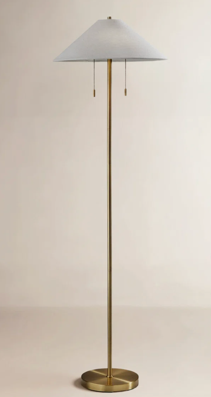 60.5'' traditional brass floor lamp 💡