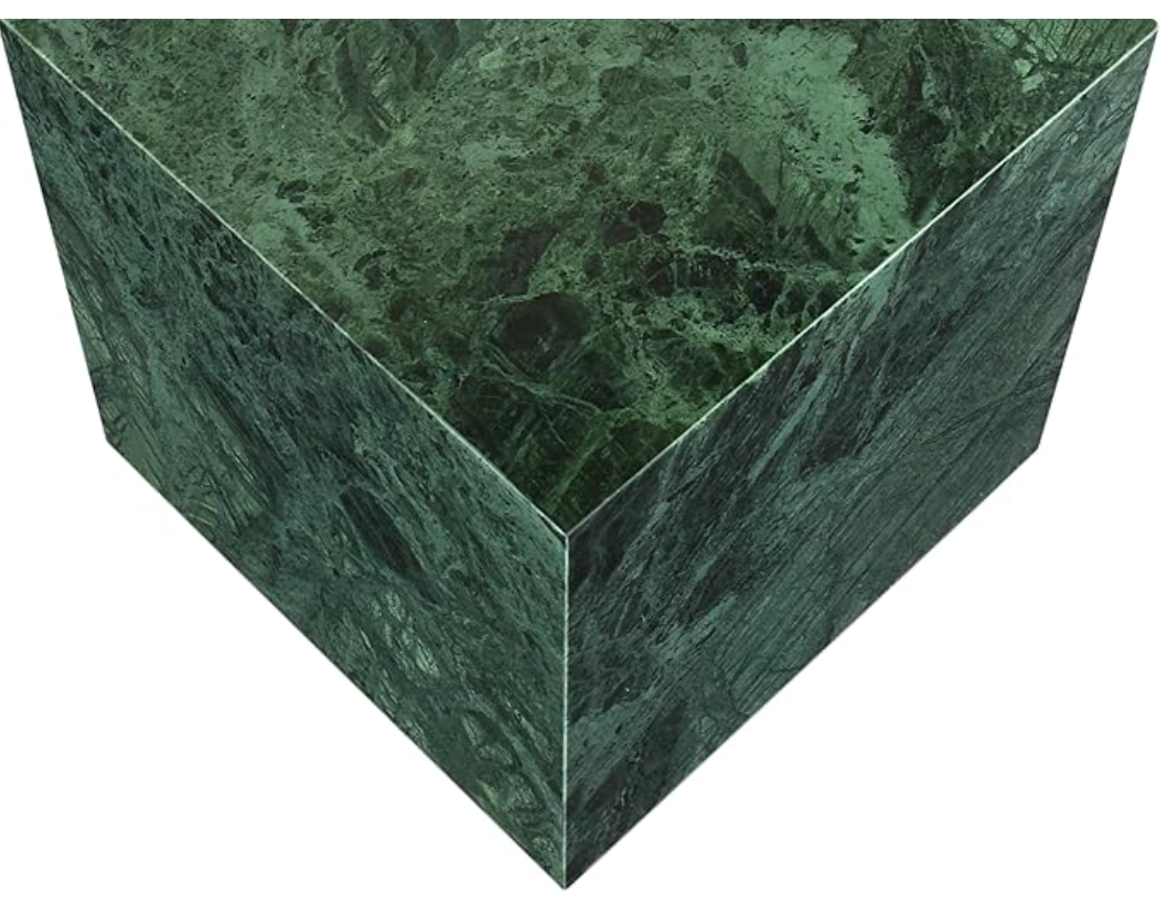 Art deco end table w/ handcrafted genuine green marble 🍵