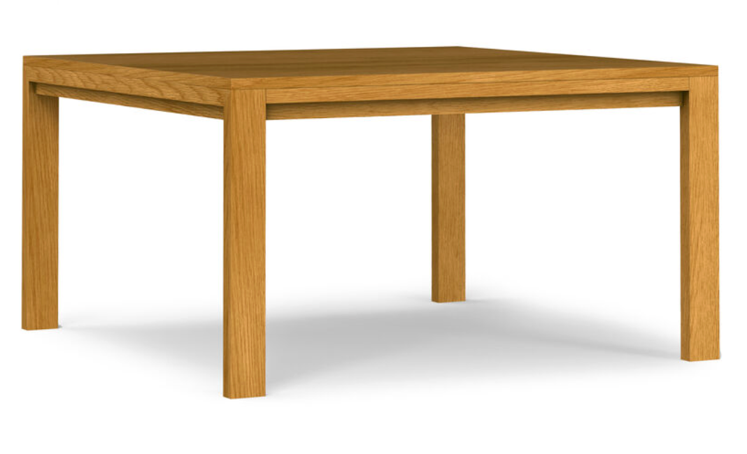 54" square wood dining table in oak veneer🍴