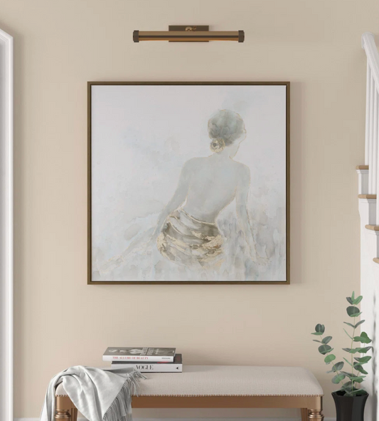 Stunning 50" square feminine gold-framed print 💫