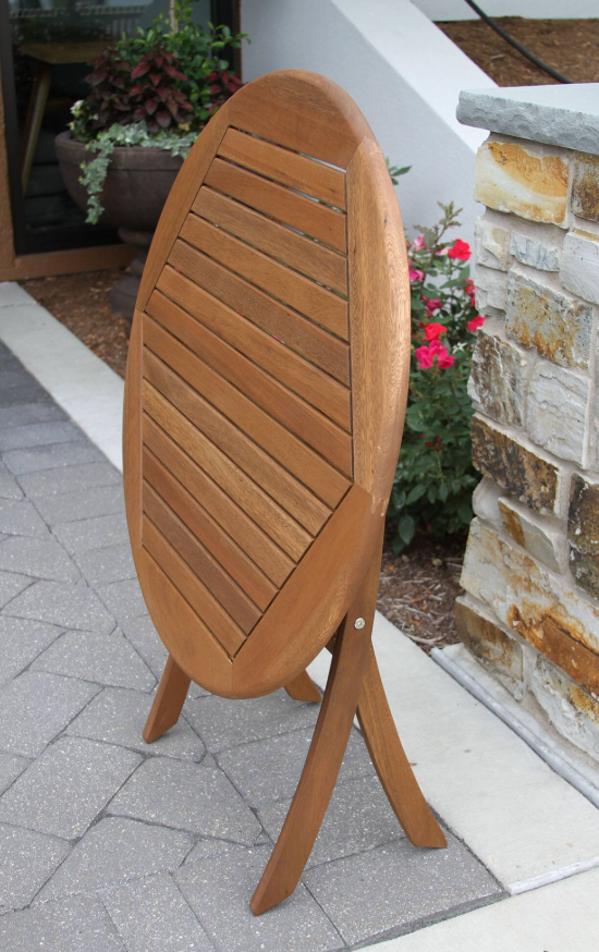30" round folding eucalyptus bistro table 🌻