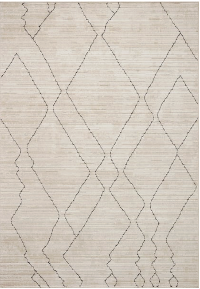 Loloi sand & charcoal 8x10 rug 🦢