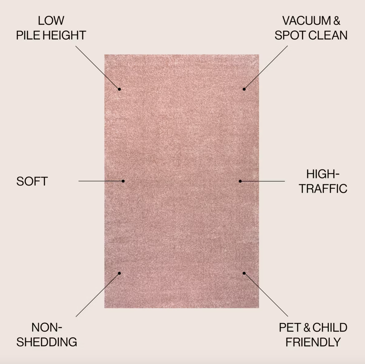 12x15 boho soft pink rug 🩷