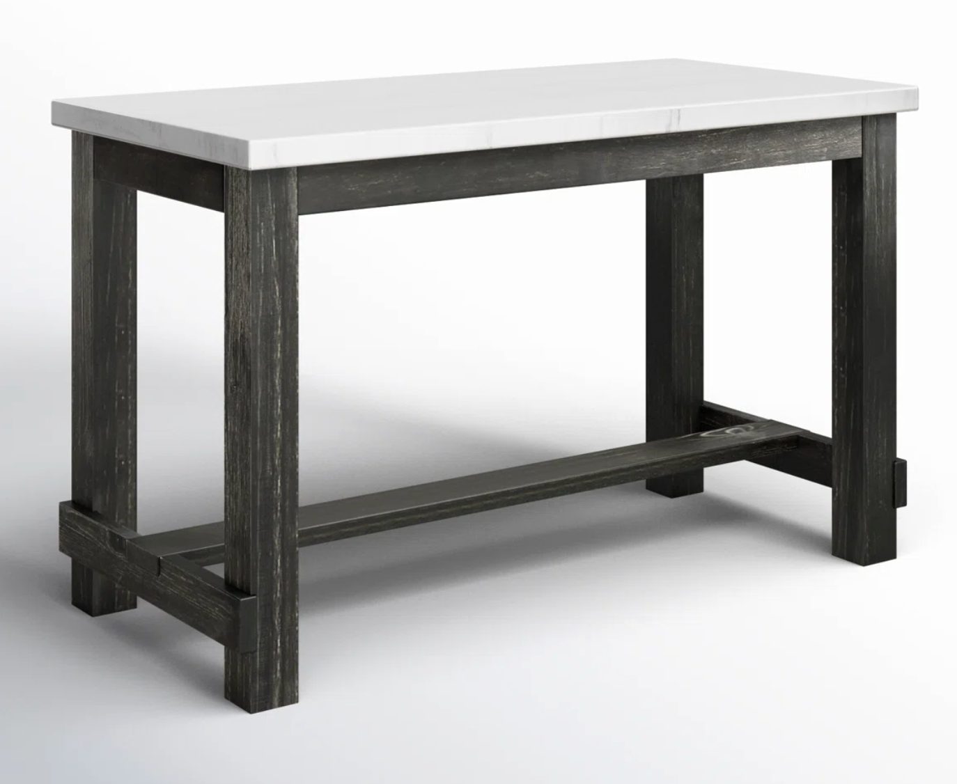White marble top & solid wood base dining table 🍽️ ♡