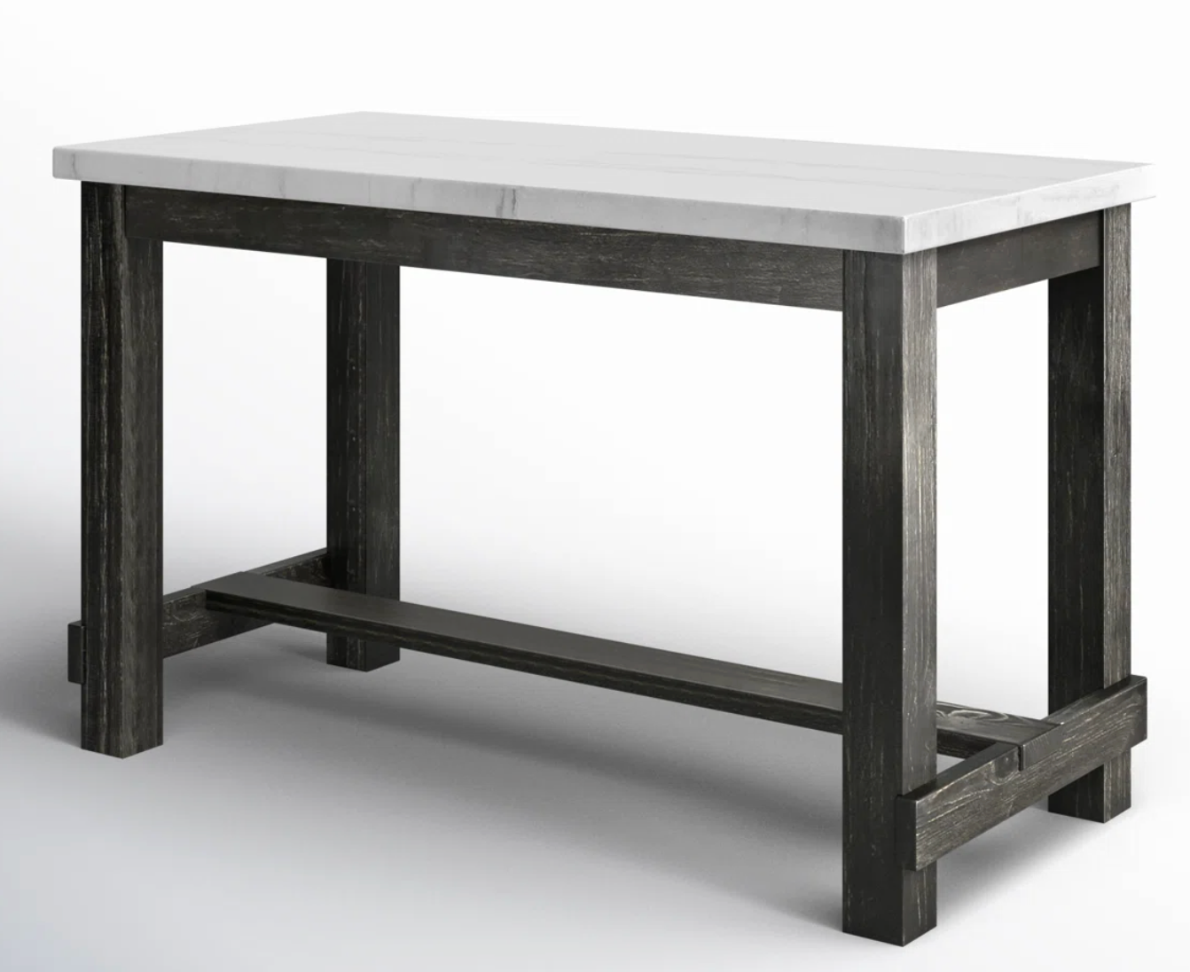 White marble top & solid wood base dining table 🍽️ ♡