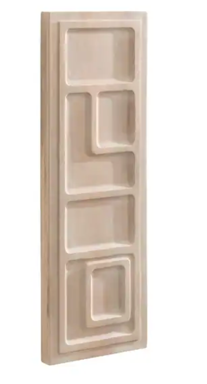 13x36 modern carved light natural wall plaque (Scandinavian) ⛰️