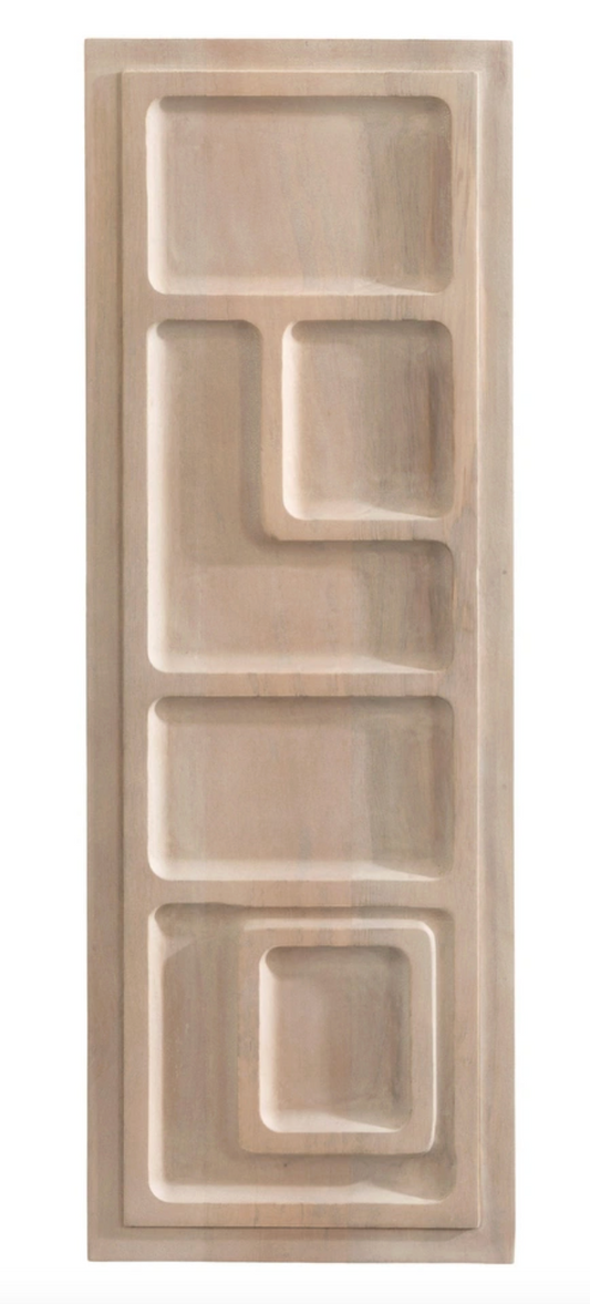 13x36 modern carved light natural wall plaque (Scandinavian) ⛰️