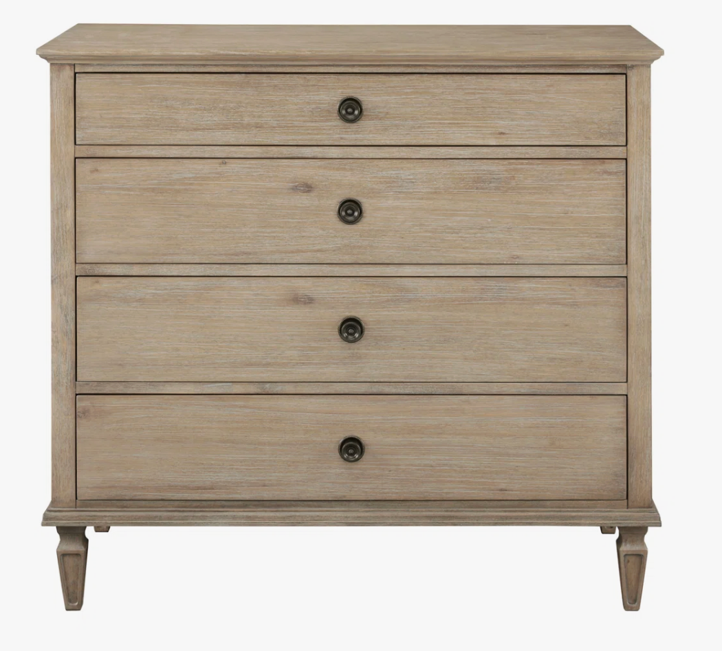 Light natural brown wood 4-drawer 40" dresser 🪴