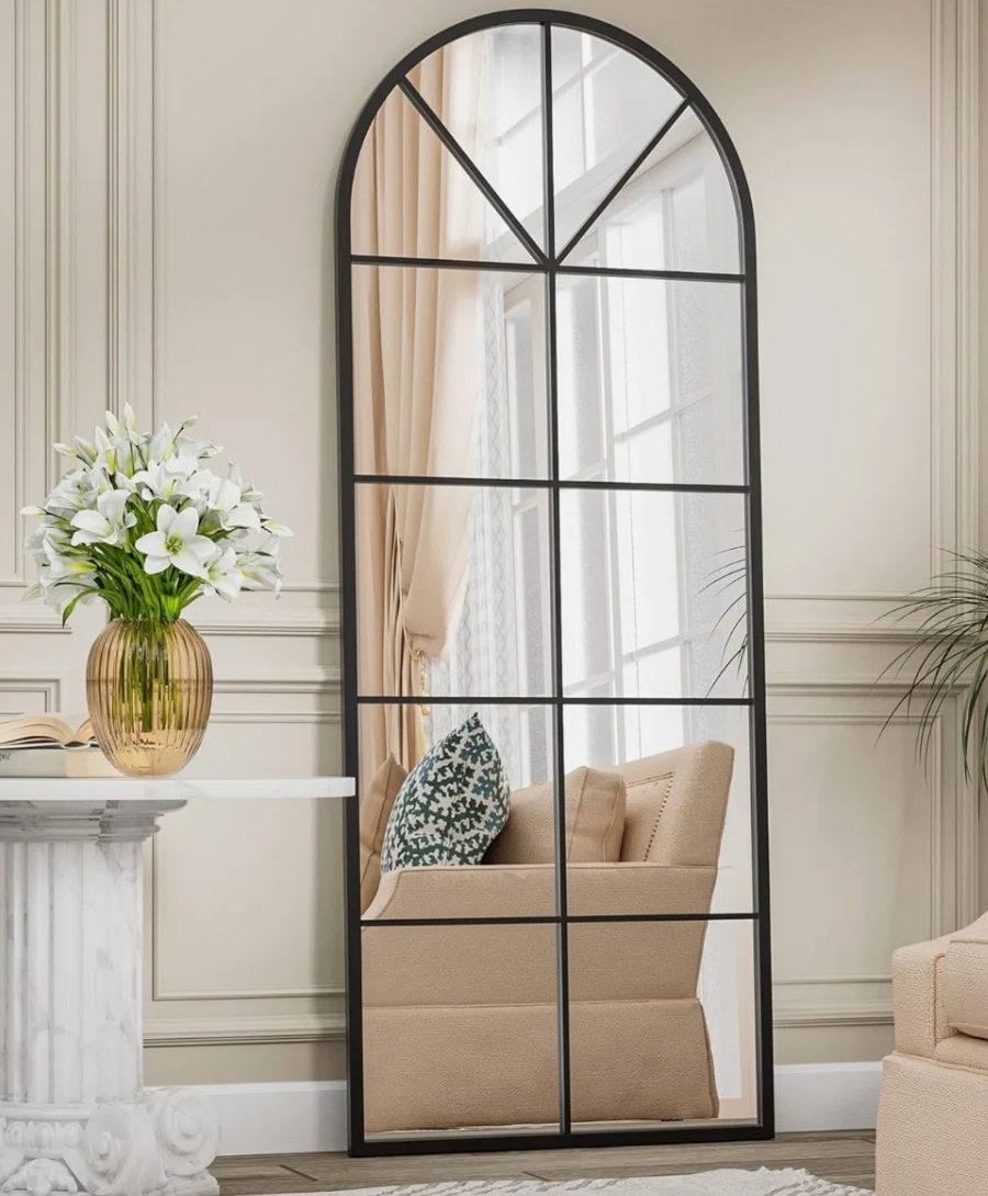 22x65 arched window pane full length mirror 🪞