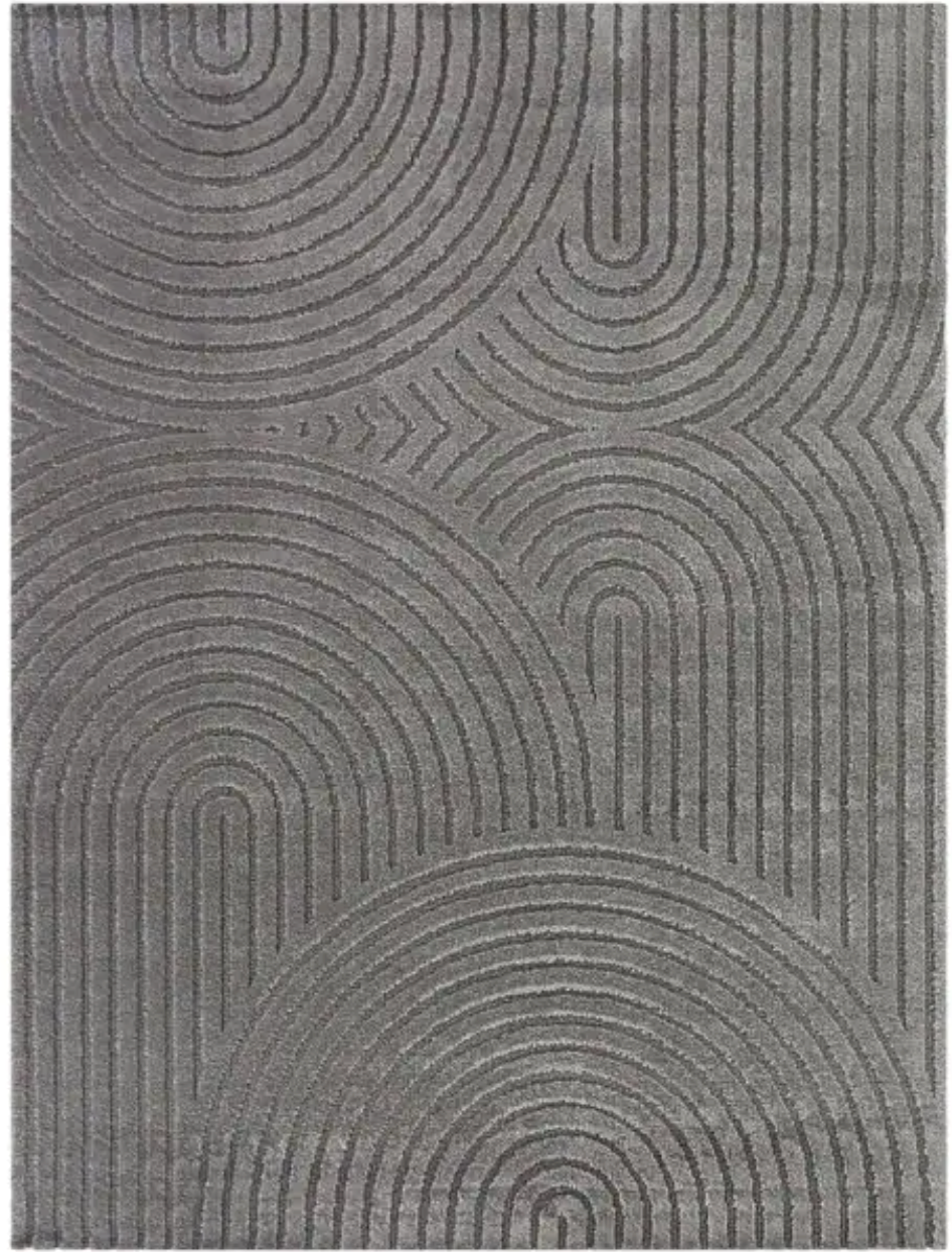 7x9 abstract modern grey rug 🩶