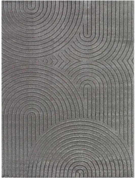 7x9 abstract modern grey rug 🩶