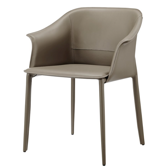 Recycled grey leather armchair 🩶